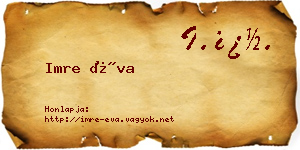 Imre Éva névjegykártya